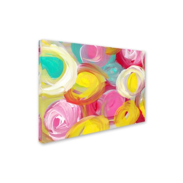 Amy Vangsgard 'Rose Garden Circles 3' Canvas Art,18x24